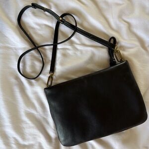 Madewell Black Leather Crossbody Bag